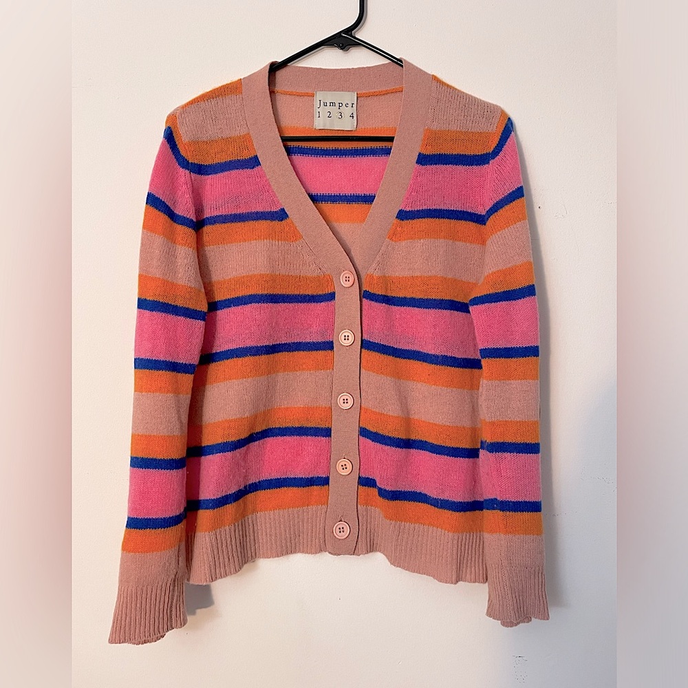 Jumper 1234 100% cashmere cardigan size Large.